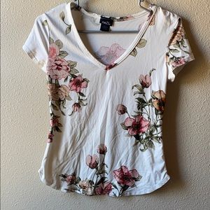 Floral V neck
